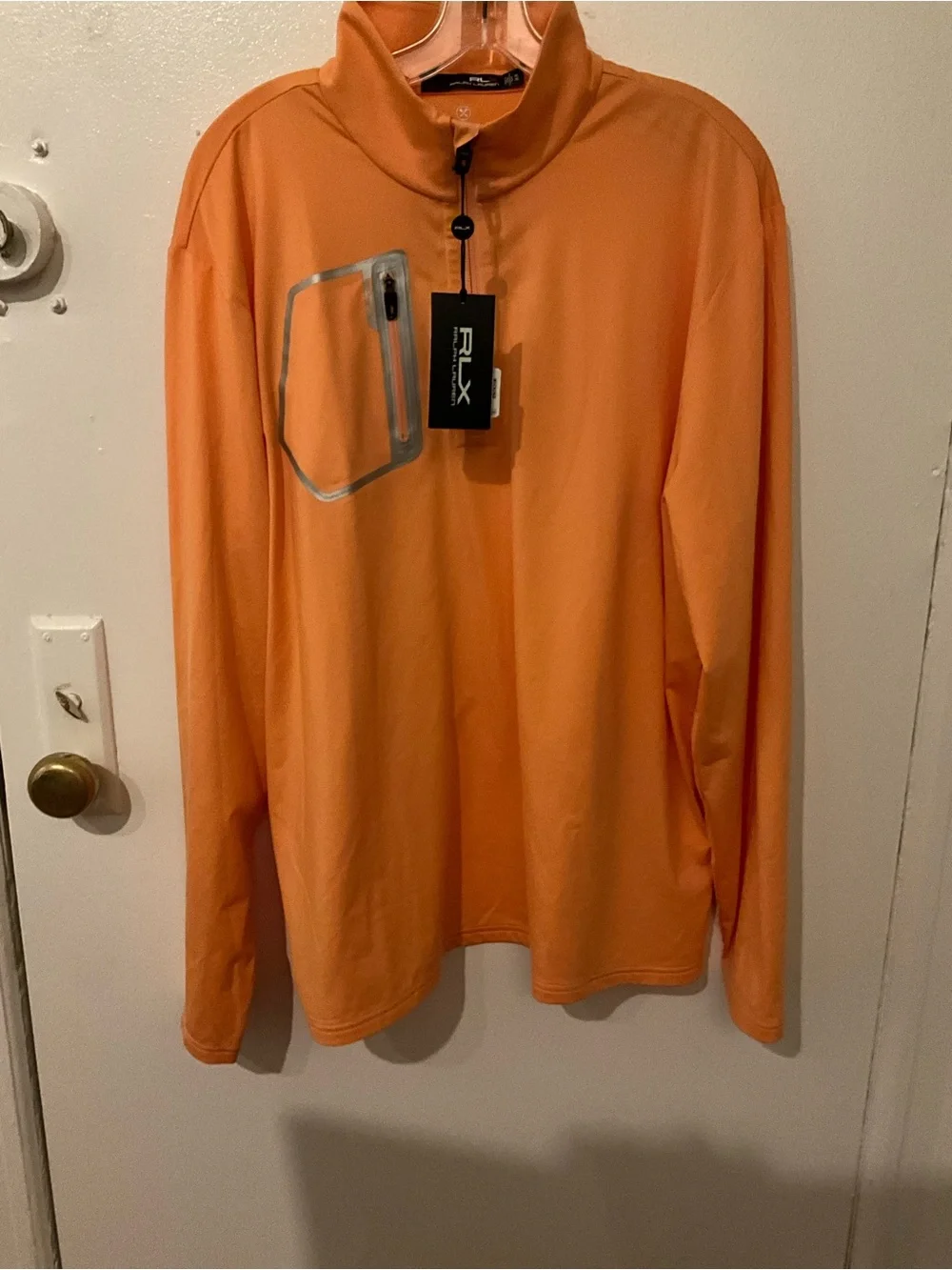 Ralph Lauren RLX Men's Orange Zip-Neck